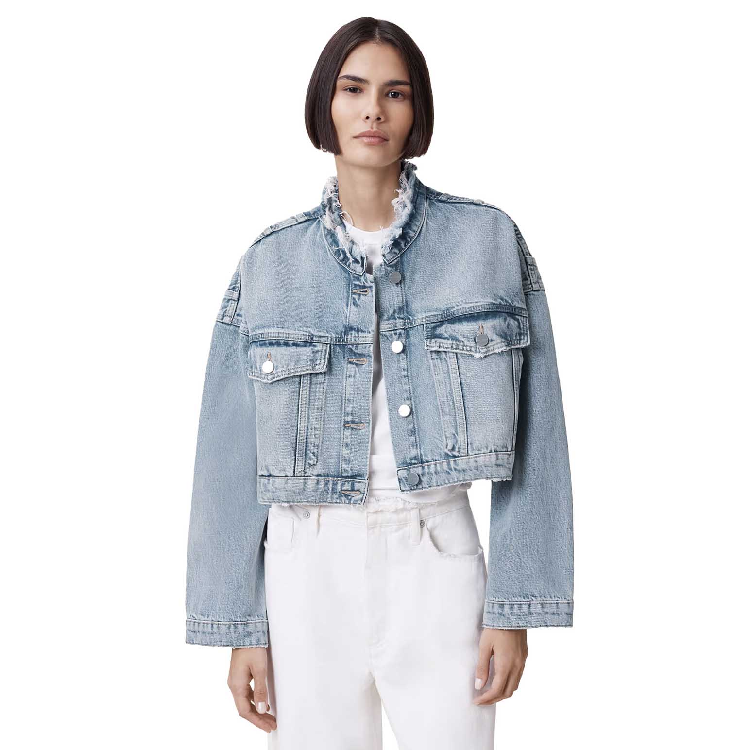 AllSaints Sonny Cropped Oversized Jacket
